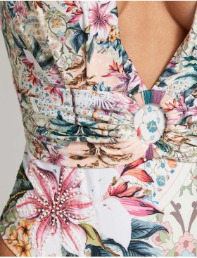 Цельный купальник с глубоким вырезом Cosita Linda 25016M ROMANTIC HARMONY, Цвет: мульти, Размеры: S, изображение 3