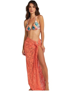 Ажурная юбка-парео Cosita Linda 25058C TROPICAL COVERS, Цвет: коралл, Размеры: L