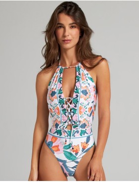 Слитный купальник с вышивкой бисером Cosita Linda 25068M BURST FLORAL, Цвет: мульти, Размеры: M