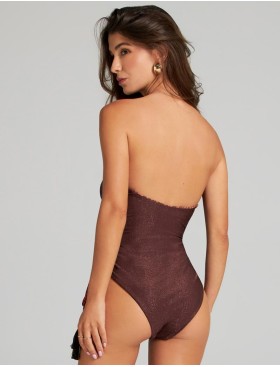 Двусторонний сплошной купальник Cosita Linda 25080M AFRICAN TWIST, Цвет: шоколадный/терракото, Размеры: L, изображение 4