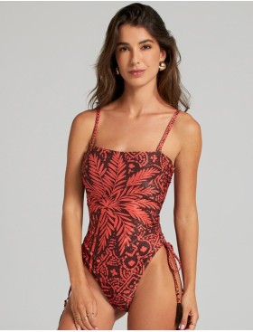 Двусторонний сплошной купальник Cosita Linda 25080M AFRICAN TWIST, Цвет: шоколадный/терракото, Размеры: L, изображение 5