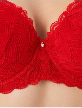 Бюстгальтер с поролоном Elli 3037 красный, Цвет: красный, Размеры: 70F, изображение 3