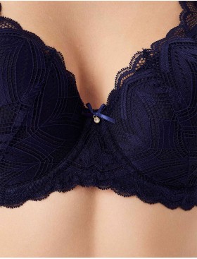 Бюстгальтер с поролоном Elli 3037 темно-синий, Цвет: темно-синий, Размеры: 70F, изображение 3