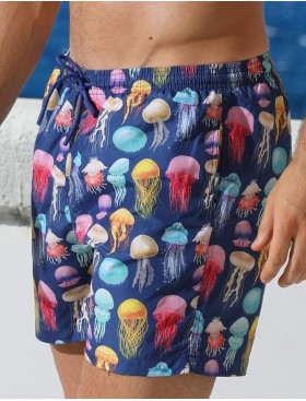 Мужские пляжные шорты Jolidon B645JI MI14 синий/медуза, Цвет: синий/медуза, Размеры: XL