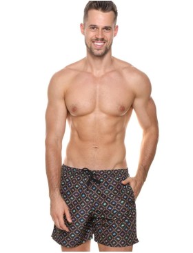 Мужские пляжные шорты Jolidon B645JI MI18 темно-синий/кепки, Цвет: темно-синий/кепки, Размеры: XL, изображение 2