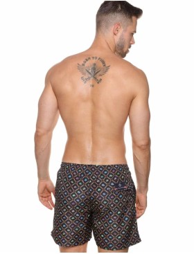 Мужские пляжные шорты Jolidon B645JI MI18 темно-синий/кепки, Цвет: темно-синий/кепки, Размеры: XL, изображение 3