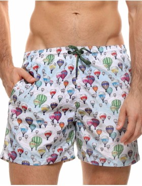 Мужские пляжные шорты Jolidon B645JI SI3 белый/воздушный шар, Цвет: белый/воздушный шар, Размеры: L