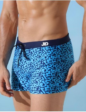 Мужские плавки боксеры Jolidon B649I голубой принт, Цвет: голубой принт, Размеры: L