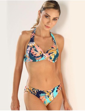 Купальник с мягкой чашкой + слипы Lilly FL148, Цвет: синий, Размеры: 80B