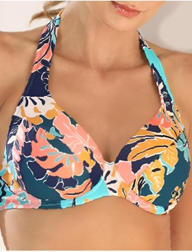 Купальник с мягкой чашкой + слипы Lilly FL148, Цвет: синий, Размеры: 80B, изображение 3