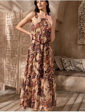 Длинный хлопковый сарафан Mia-Amore EPHIOPIA 5451, Цвет: мультицвет, Размеры: L