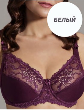 Мягкий бюстгальтер с кружевом Misstyle 2504 белый, Цвет: белый, Размеры: 75E