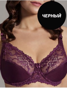 Мягкий бюстгальтер с кружевом Misstyle 2504 черный, Цвет: черный, Размеры: 75E