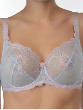 Бюстгальтер с мягкой чашкой Valmira 1125 серый с лотосом, Цвет: серый с лотосом, Размеры: 80D