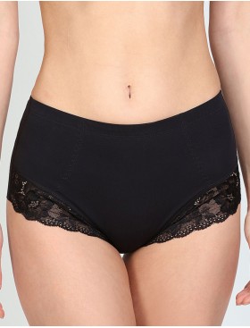 Высокие трусы слипы без резинок Orhideja 968-000 черный, Цвет: черный, Размеры: 6XL