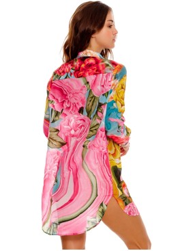 Пляжная рубашка Agua Bendita 15126 CRYSTAL MIRAGE, Цвет: розовый, Размеры: S, изображение 3