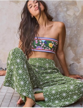 Пляжные брюки-палаццо Agua Bendita 15157 MAR VESSEL, Цвет: зеленый, Размеры: M