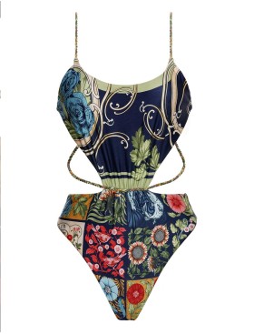 Купальник монокини с винтажным принтом Agua Bendita 15189 NADINE HARVEST, Цвет: темно-синий, Размеры: S, изображение 5