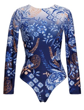 Купальник-боди с длинным рукавом Agua Bendita 15373 CLARA AZURE, Цвет: синий, Размеры: S, изображение 5