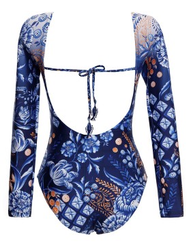 Купальник-боди с длинным рукавом Agua Bendita 15373 CLARA AZURE, Цвет: синий, Размеры: S, изображение 6