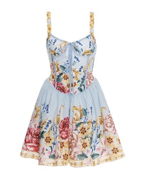 Короткое платье на бретелях Agua Bendita 17058 SPRING BLUSH, Цвет: голубой, Размеры: M, изображение 2