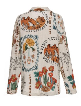 Пляжная рубашка Agua Bendita 17747 KESHI NOPAL, Цвет: белый, Размеры: S, изображение 6