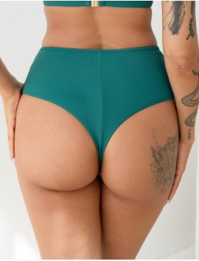 Плавки бразилиана высокие Kris Line TARIFA brasyliana high waist, Цвет: изумрудный, Размеры: M, изображение 2