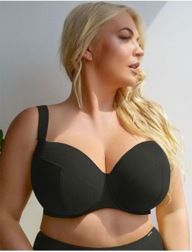 Верх купальника мягкий Kris Line LEMON BLACK soft full cup, Цвет: черный, Размеры: 100H, изображение 3