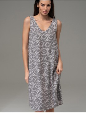 Свободное платье-сорочка Mia-Amore DAMASK 5361, Цвет: серый, Размеры: M