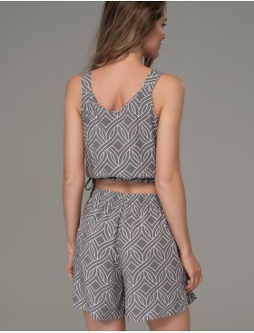 Комплект из топа и шорт Mia-Amore DAMASK 5362, Цвет: серый, Размеры: 2XL, изображение 2
