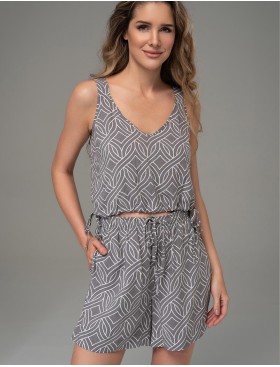 Комплект из топа и шорт Mia-Amore DAMASK 5362, Цвет: серый, Размеры: 2XL, изображение 3