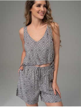 Комплект из топа и шорт Mia-Amore DAMASK 5362, Цвет: серый, Размеры: 2XL, изображение 4