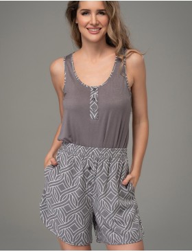 Пижама с шортами из вискозы Mia-Amore DAMASK 5364, Цвет: серый, Размеры: S, изображение 3