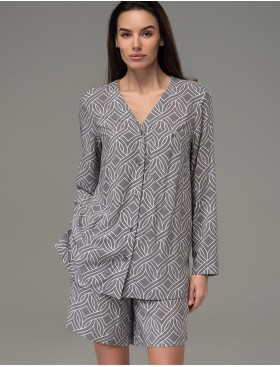 Домашняя пижама с шортами Mia-Amore DAMASK 5365, Цвет: серый, Размеры: XL