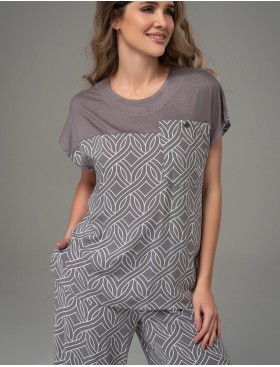 Комплект с укороченными брюками Mia-Amore DAMASK 5366, Цвет: серый, Размеры: XL, изображение 4