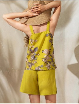 Комплект с шортами из хлопка и льна Mia-Amore FIJI 5402, Цвет: лайм, Размеры: S, изображение 2