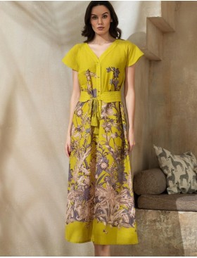 Длинное платье-халат Mia-Amore FIJI 5404, Цвет: лайм, Размеры: 4XL, изображение 3