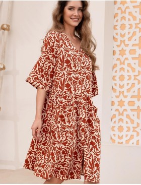 Платье-халат из вискозы Mia-Amore LUIGIANNA 5473, Цвет: мультицвет, Размеры: S/M, изображение 3