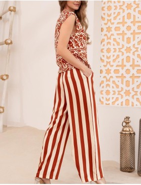 Комплект с полосатыми брюками Mia-Amore LUIGIANNA 5475, Цвет: мультицвет, Размеры: 5XL, изображение 2