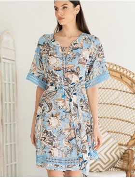 Туника средней длины Mia-Amore VITA 5181, Цвет: мультиколор, Размеры: 4XL/5XL, изображение 4