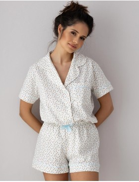 Пижама с шортами из хлопка Sensis AMALIA, Цвет: белый, Размеры: M