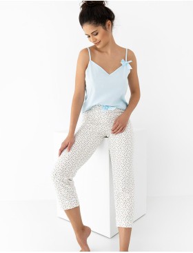 Пижама из топа и брюк Sensis HANA, Цвет: бирюзовый, Размеры: L, изображение 4