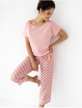 Женская пижама с бриджами Sensis LYDIA, Цвет: розовый, Размеры: L, изображение 3