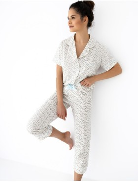Пижама с укороченными брюками Sensis MARIETA, Цвет: белый, Размеры: L, изображение 3