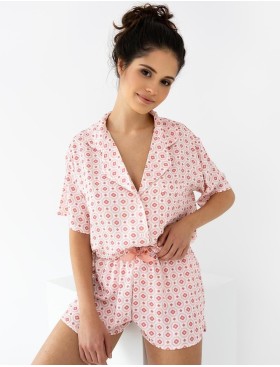 Пижама с шортами из викозы Sensis PENELOPA, Цвет: розовый, Размеры: L
