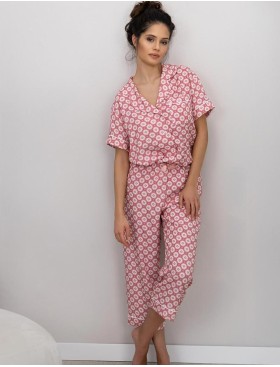 Пижама с брюками из викозы Sensis SOFIJA, Цвет: розовый, Размеры: L, изображение 2