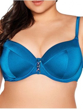 Бюстгальтер пляжный на поролоне Ava SK13 U azure, Цвет: сапфир, Размеры: 80E