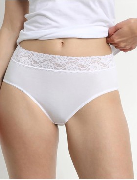 Набор трусов из хлопка 3 штуки Dim COTON FEMININE 4633/3 чёрный/белый/белый, Цвет: чёрный/белый/белый, Размеры: S/M