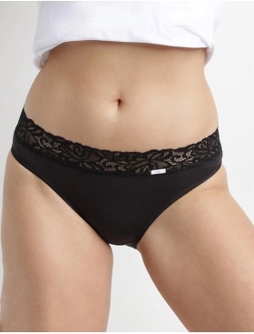 Набор трусов с кружевом 3 штуки Dim COTON FEMININE 4A94/3 чёрный/белый/белый, Цвет: чёрный/белый/белый, Размеры: L/XL