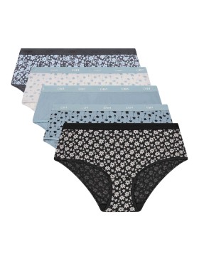 Набор трусов брифов Dim LES POCKETS COTON 4C20/5 колокольчик - 5 штук, Цвет: колокольчик, Размеры: S/M, изображение 2